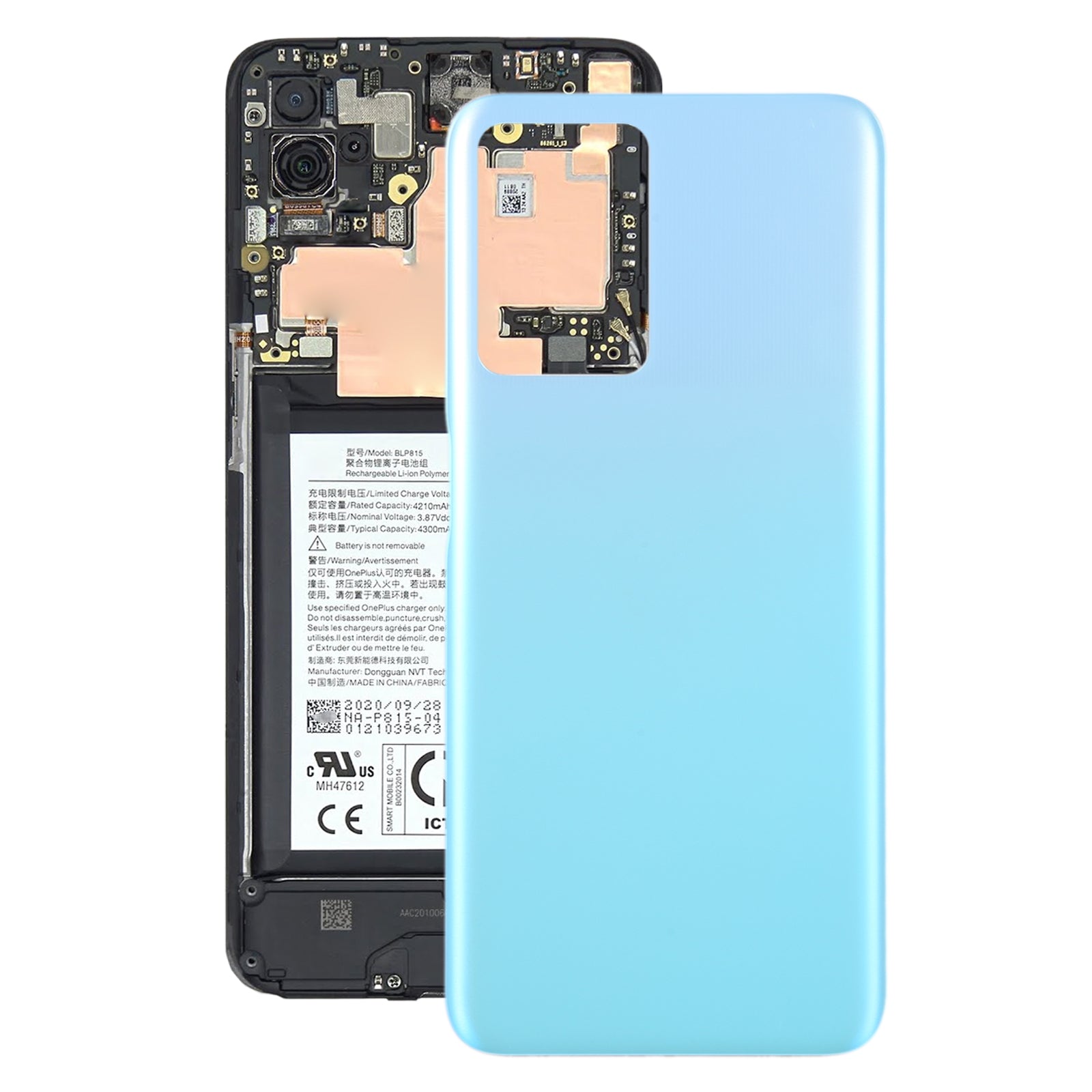 Cache batterie Cache arrière OnePlus Nord CE 2 Lite 5G Bleu