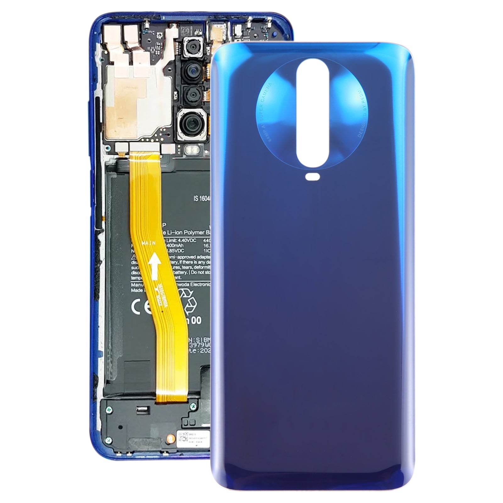 Cache batterie Cache arrière Xiaomi Poco X2 Bleu