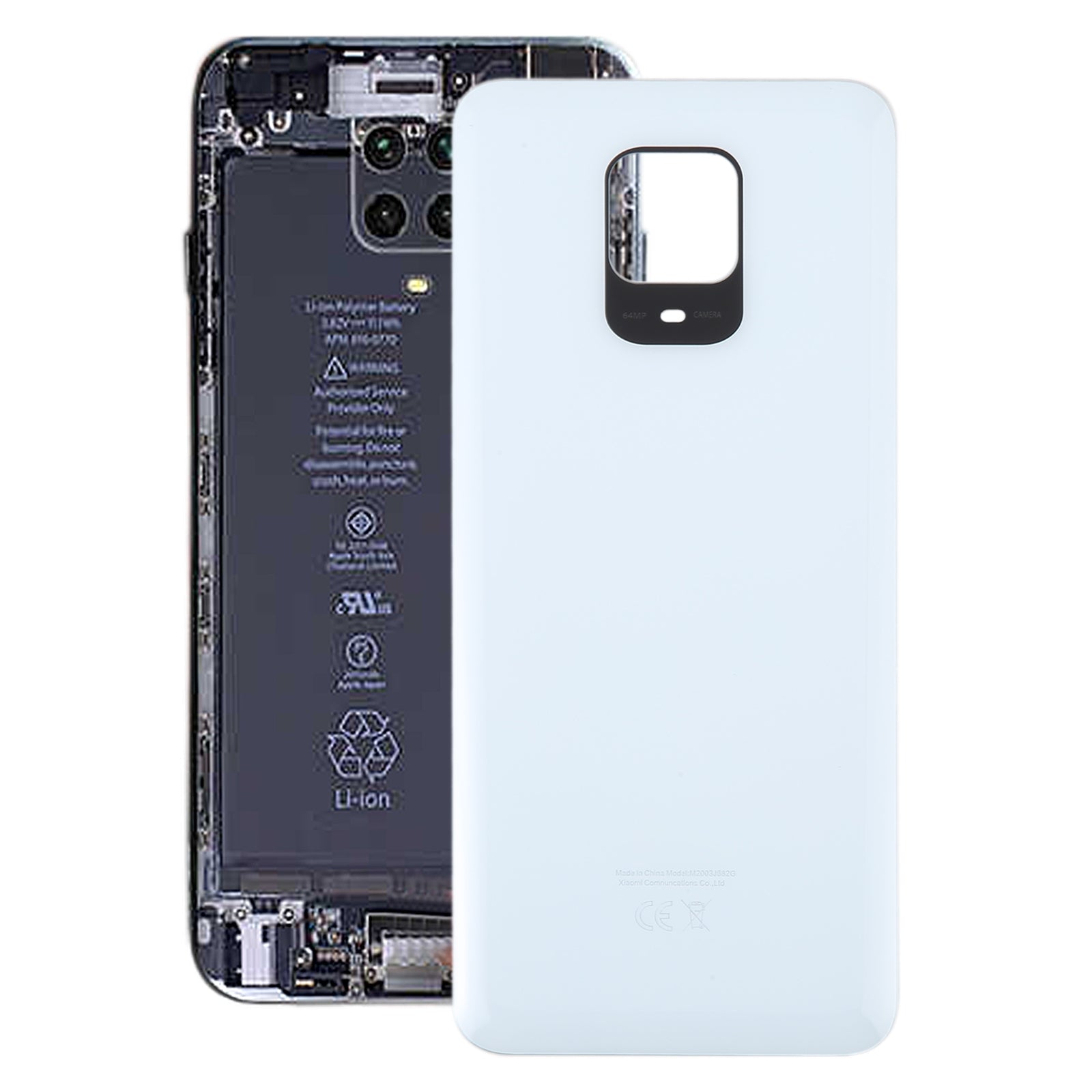 Tapa Bateria Back Cover Xiaomi Redmi Note 9 Pro Blanco