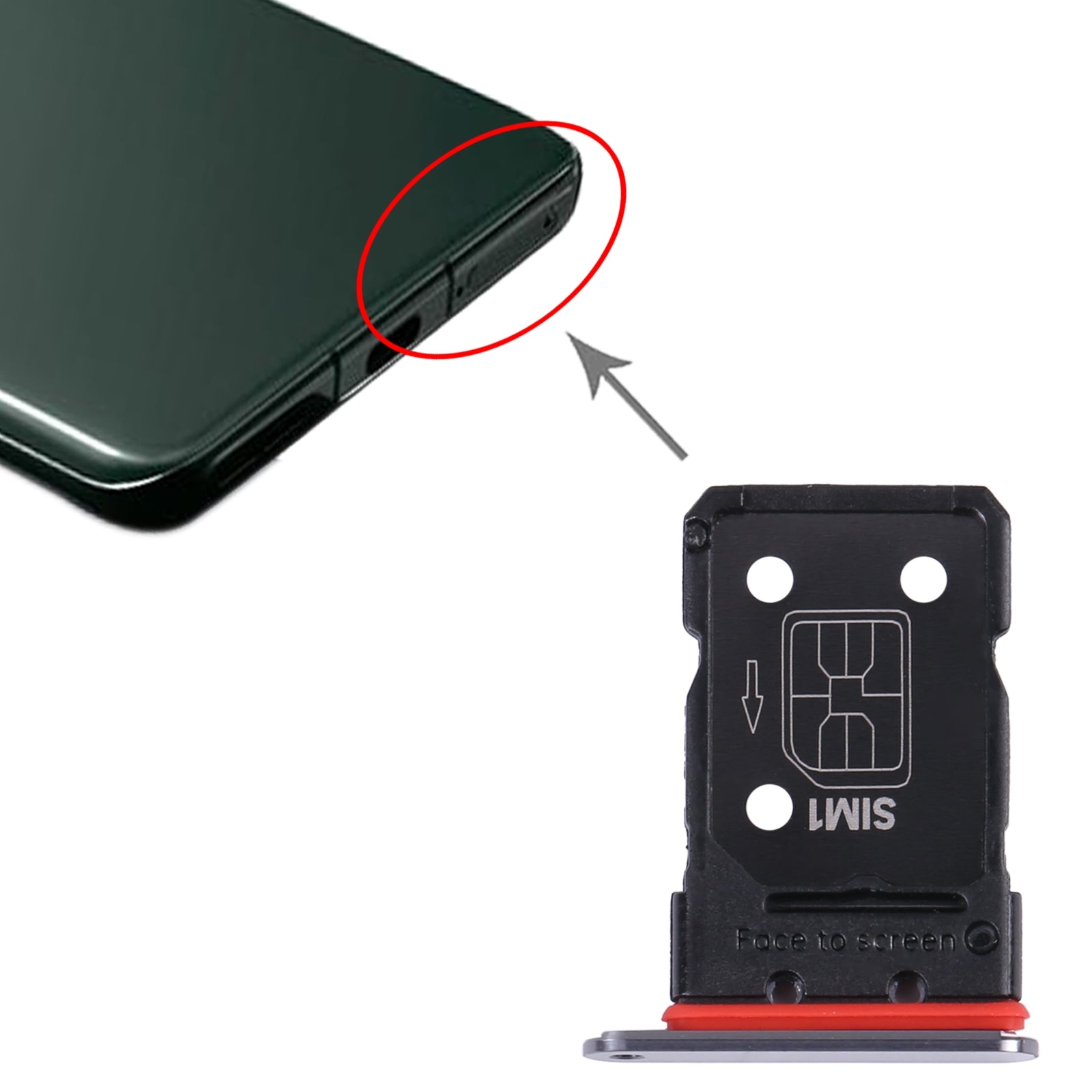 SIM Holder Tray DUAL SIM OnePlus 11 Black