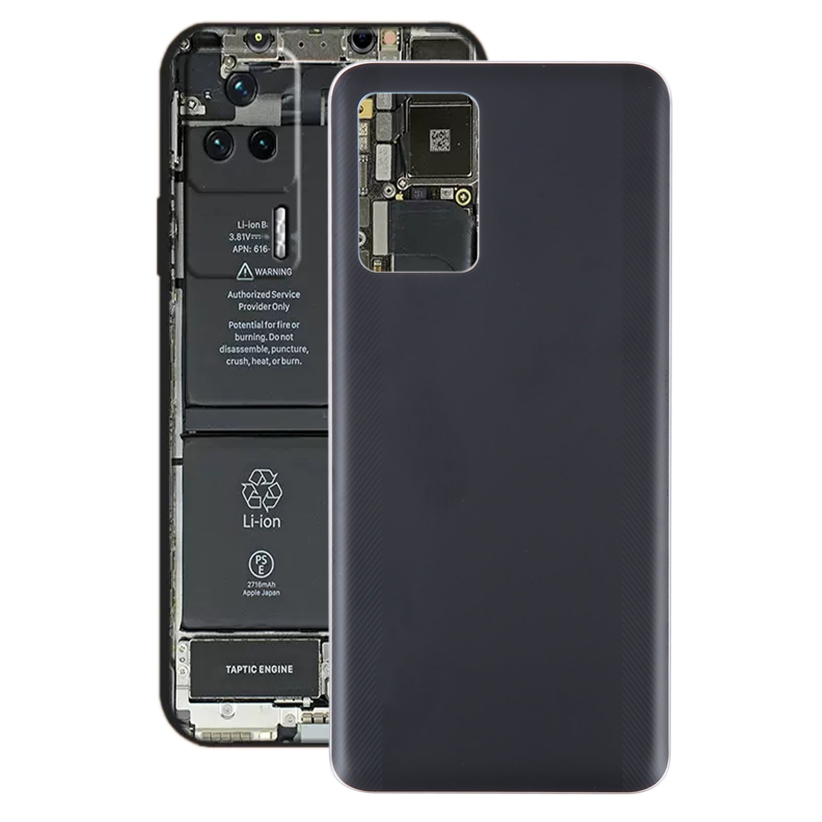 Cache batterie Cache arrière Xiaomi Redmi K60E Noir