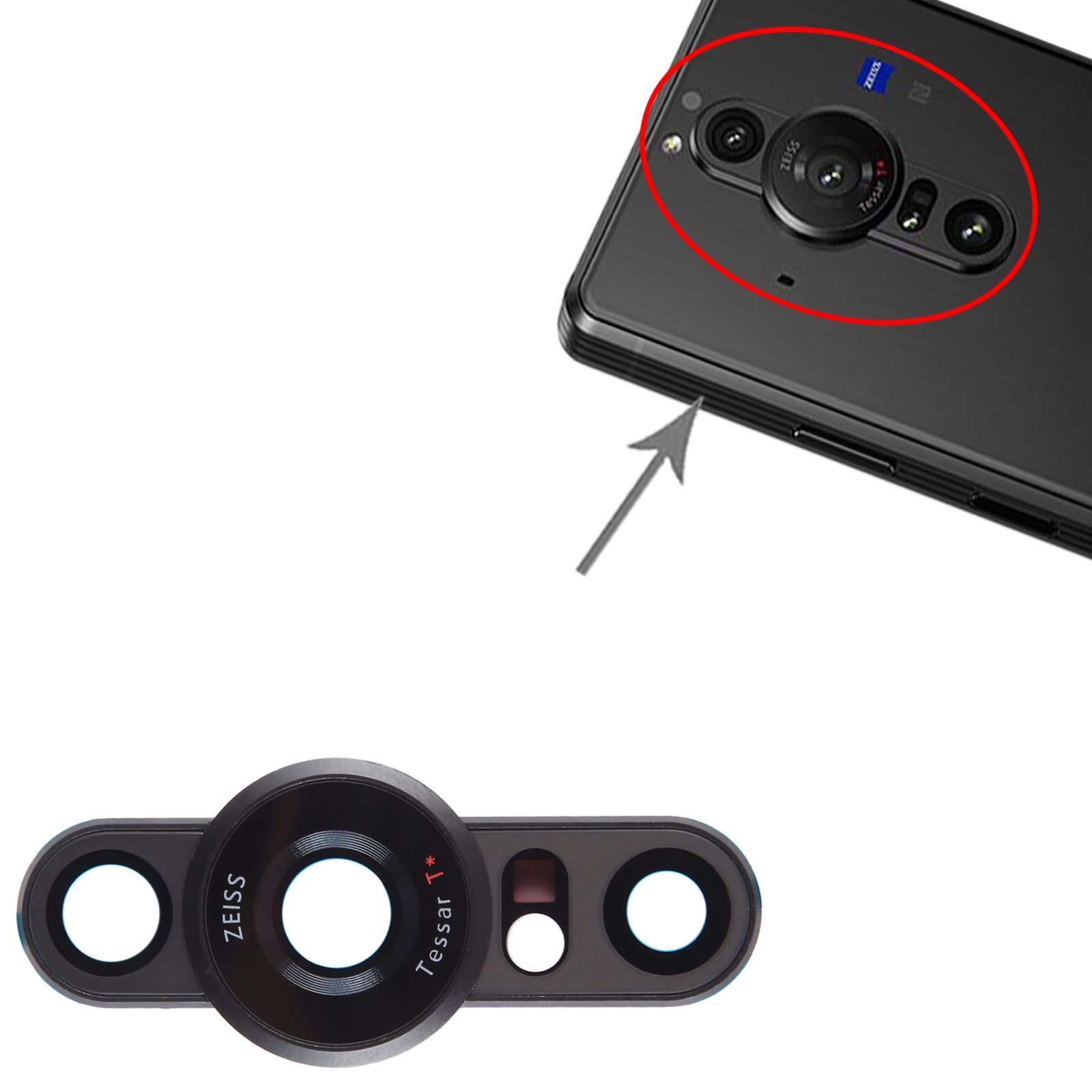 Cache objectif de caméra arrière Sony Xperia Pro-I noir
