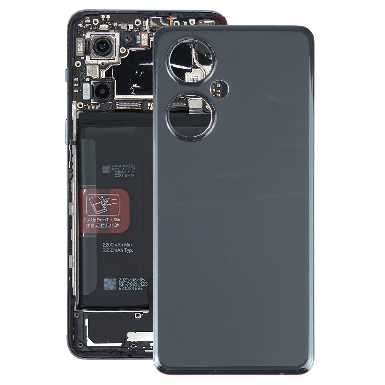 Cache batterie Cache arrière OnePlus Nord CE 3 Lite Noir