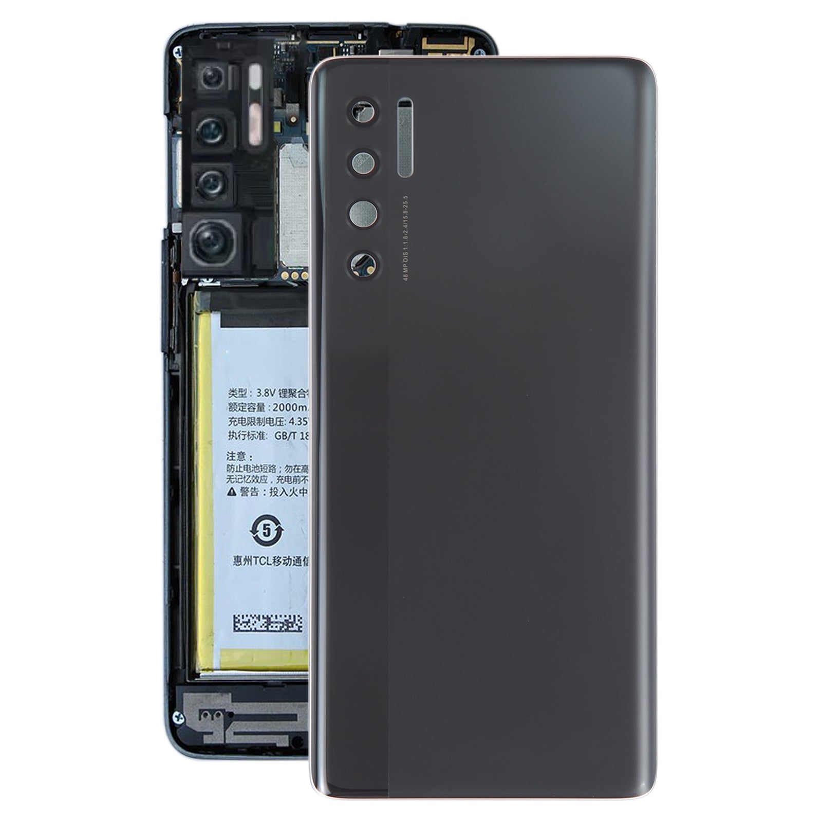 Battery Cover Back Cover TCL 20 Pro 5G Black