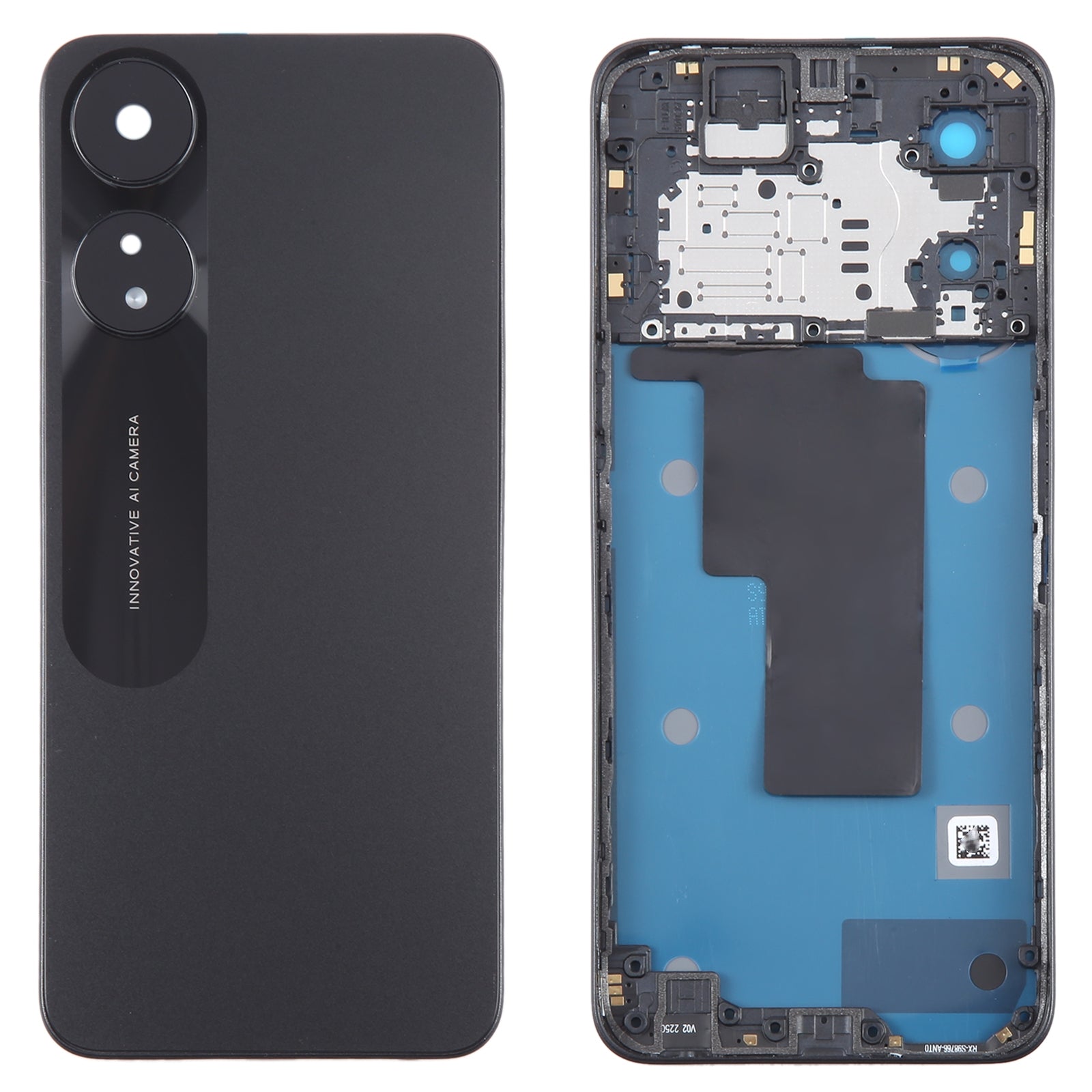 Battery Cover Back Cover + Intermediate Frame Oppo A58 Black