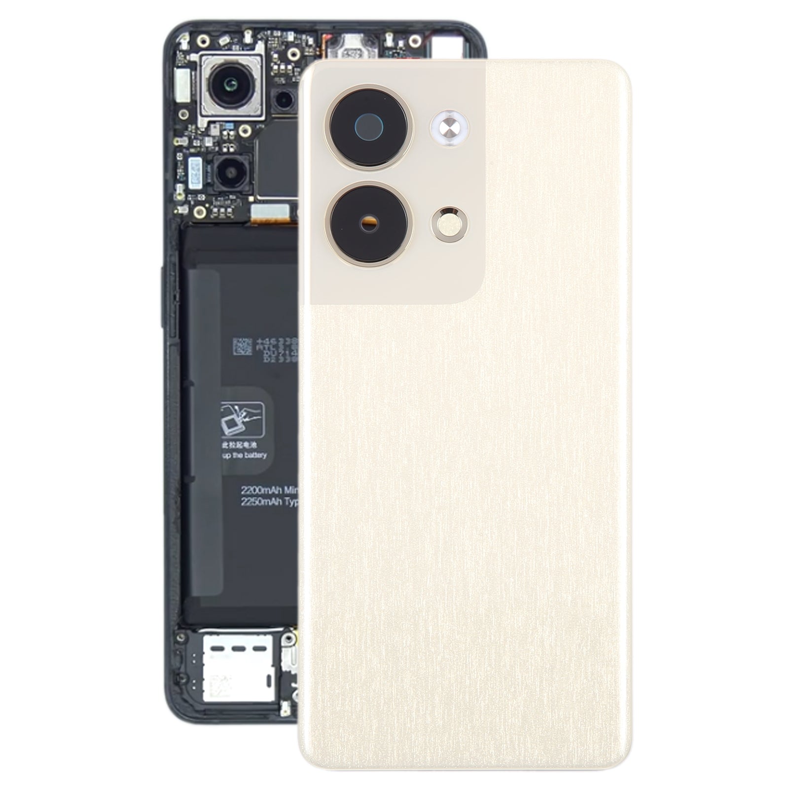 Battery Cover Back Cover + Rear Camera Lens Oppo Reno9 Gold