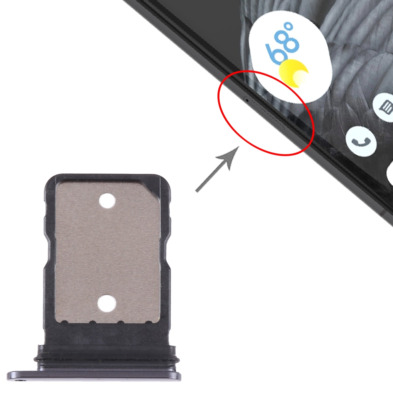 Micro SIM SIM Holder Tray Google Pixel 7 Pro Black