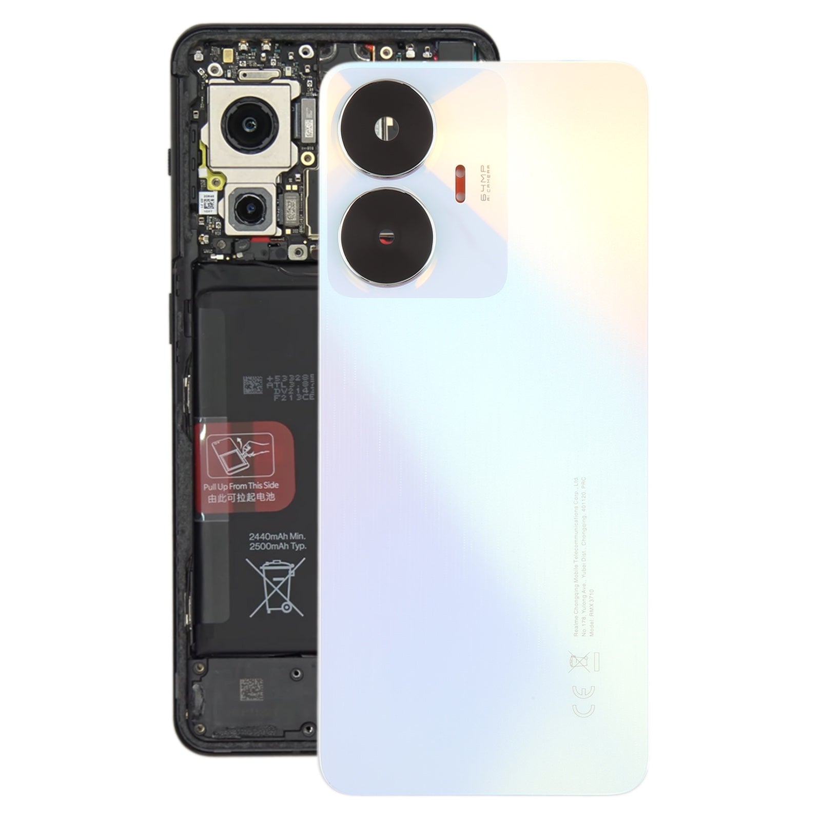 Battery Cover Back Cover + Rear Camera Lens Realme C55 Gold