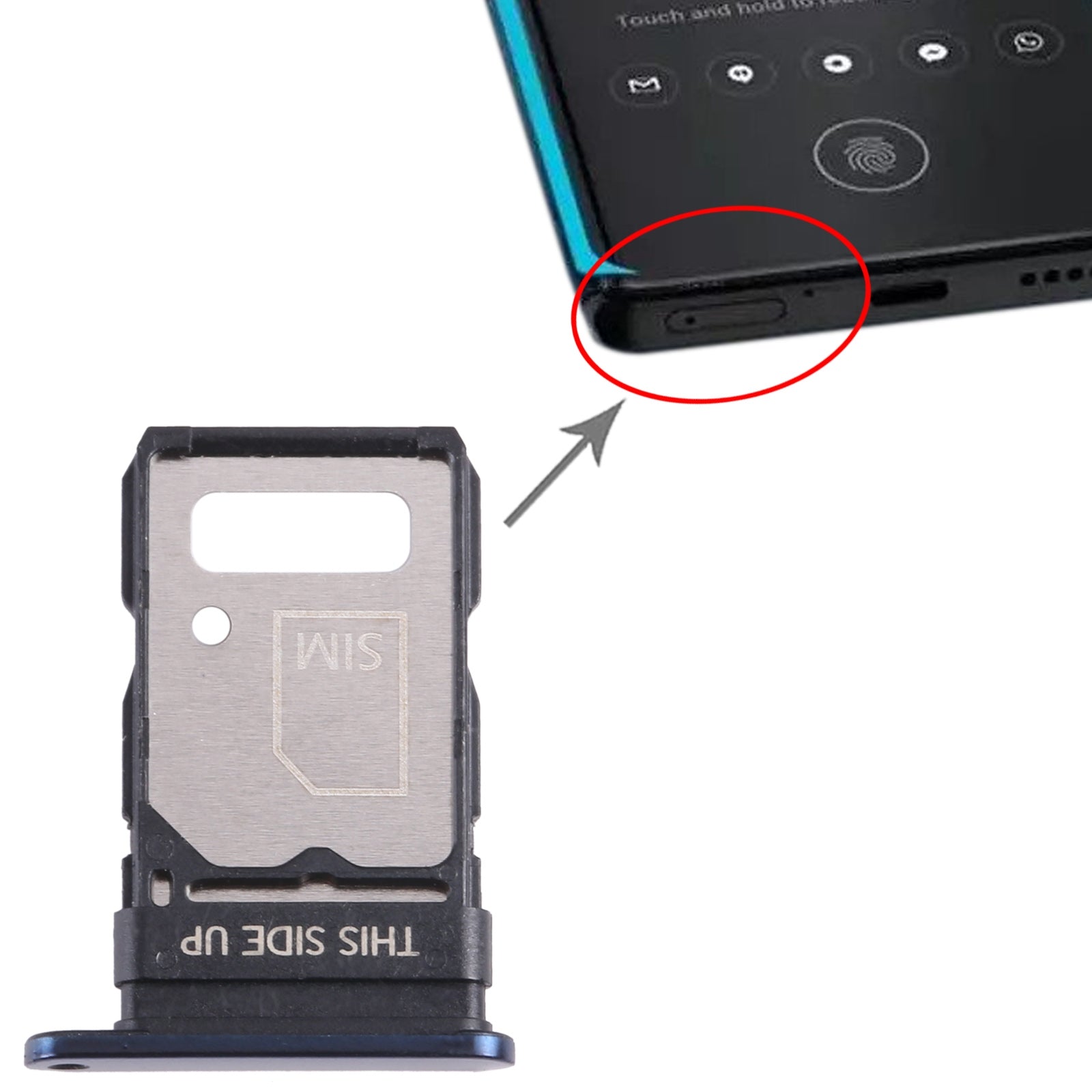 Bandeja Porta SIM Micro SIM Motorola Edge 2021 Azul
