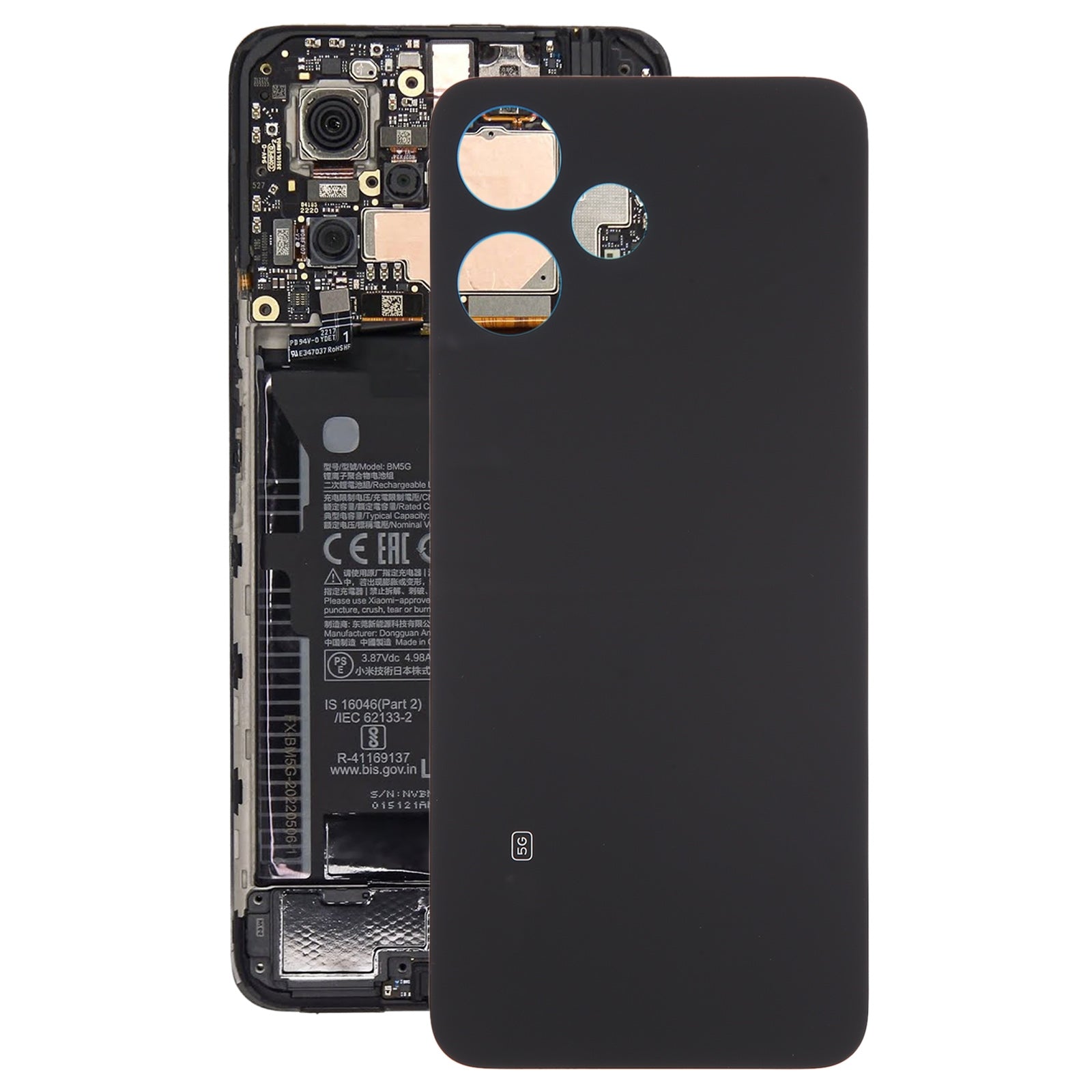 Battery Cover Back Cover Xiaomi Redmi Note 12R Black