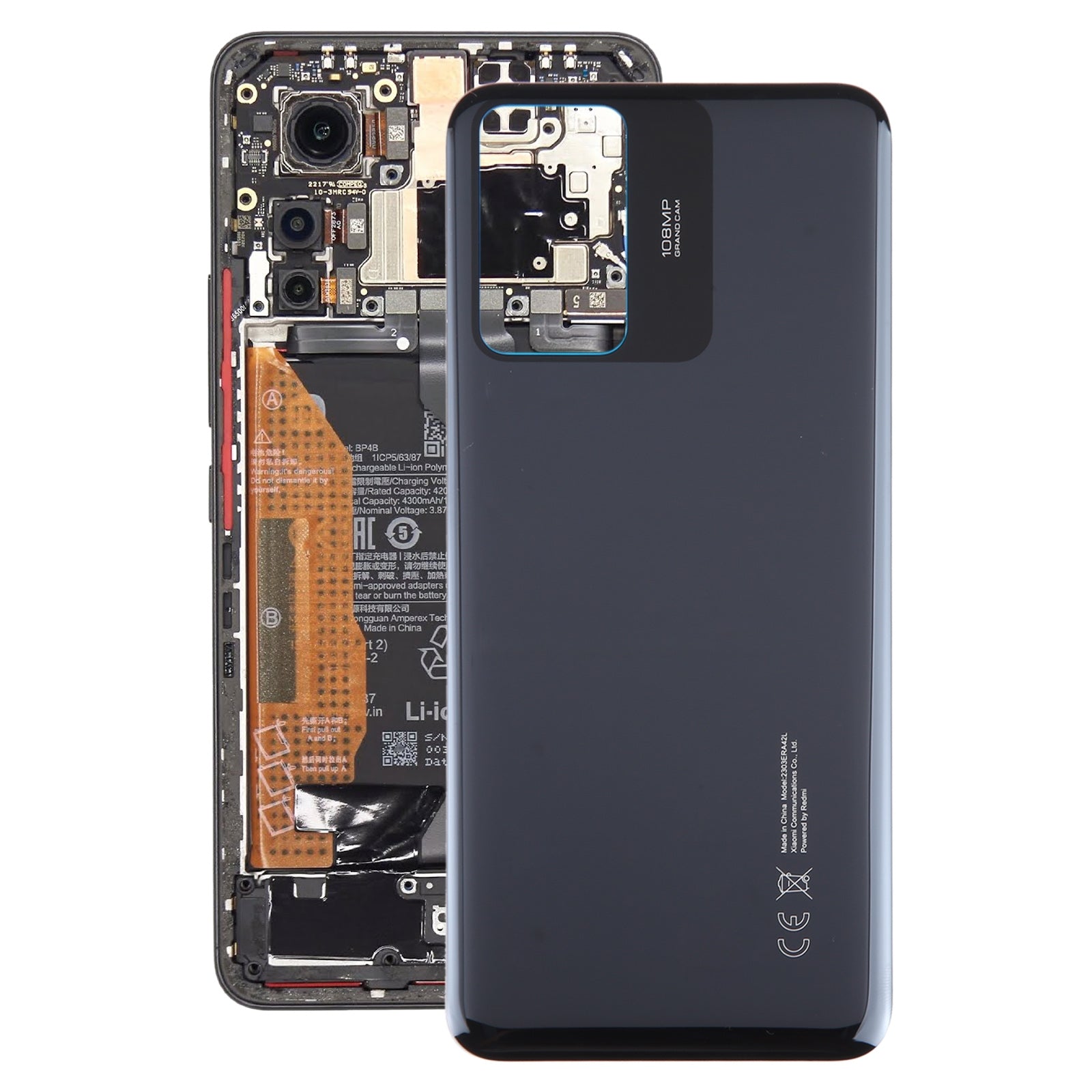 Tapa Bateria Back Cover Xiaomi Redmi Note 12S Negro