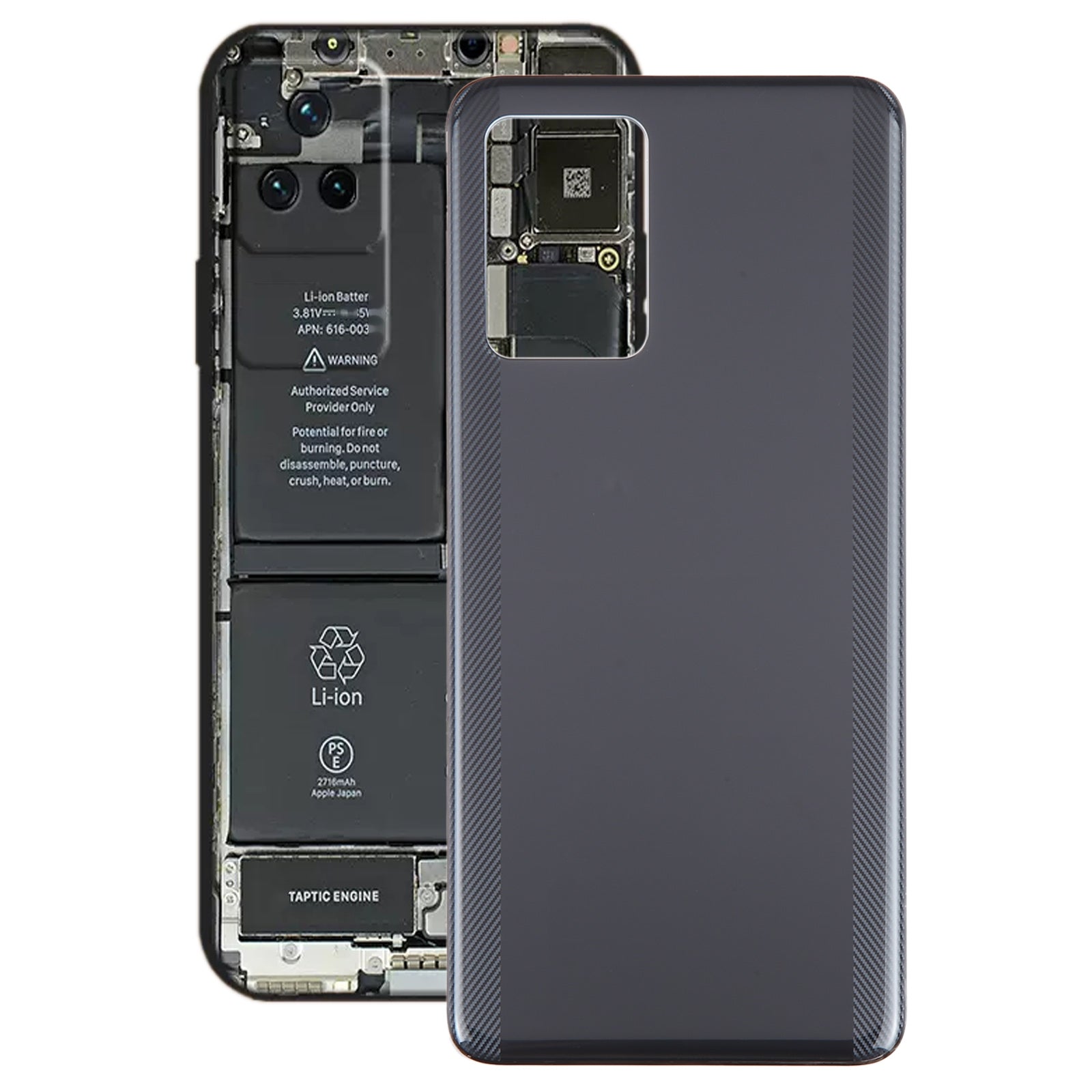 Cache batterie Cache arrière Xiaomi Redmi K60E Noir