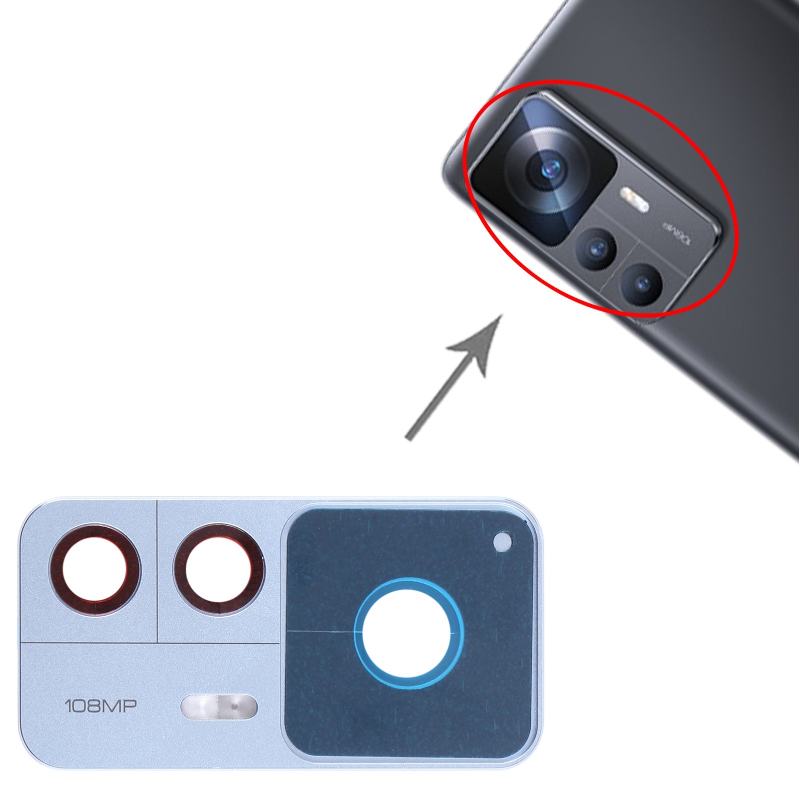 Xiaomi 12T Rear Camera Lens Cover Blue