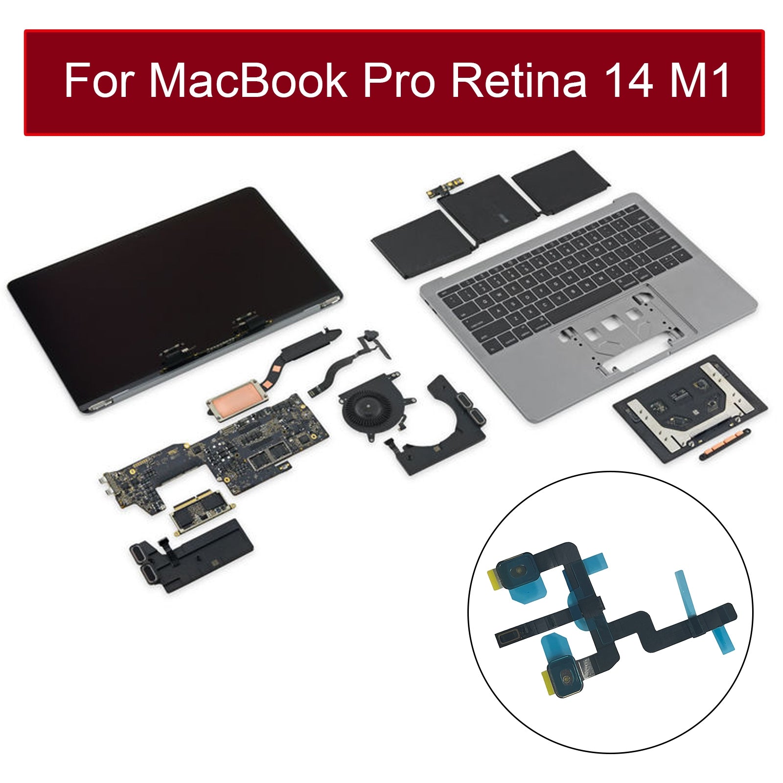 Microphone Flex MacBook Pro 14 M1 A2442 EMC3650 2021