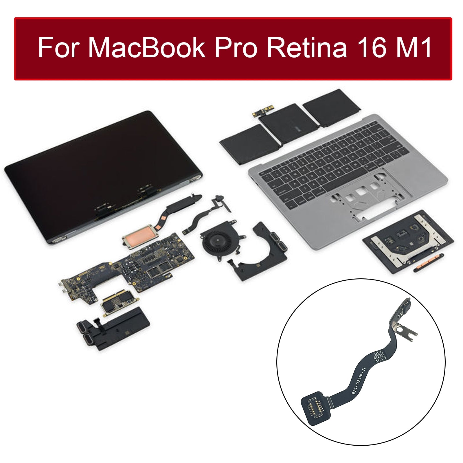 Câble flexible capteur MacBook Pro Retina 16 M1 A2485 EMC3651 2021