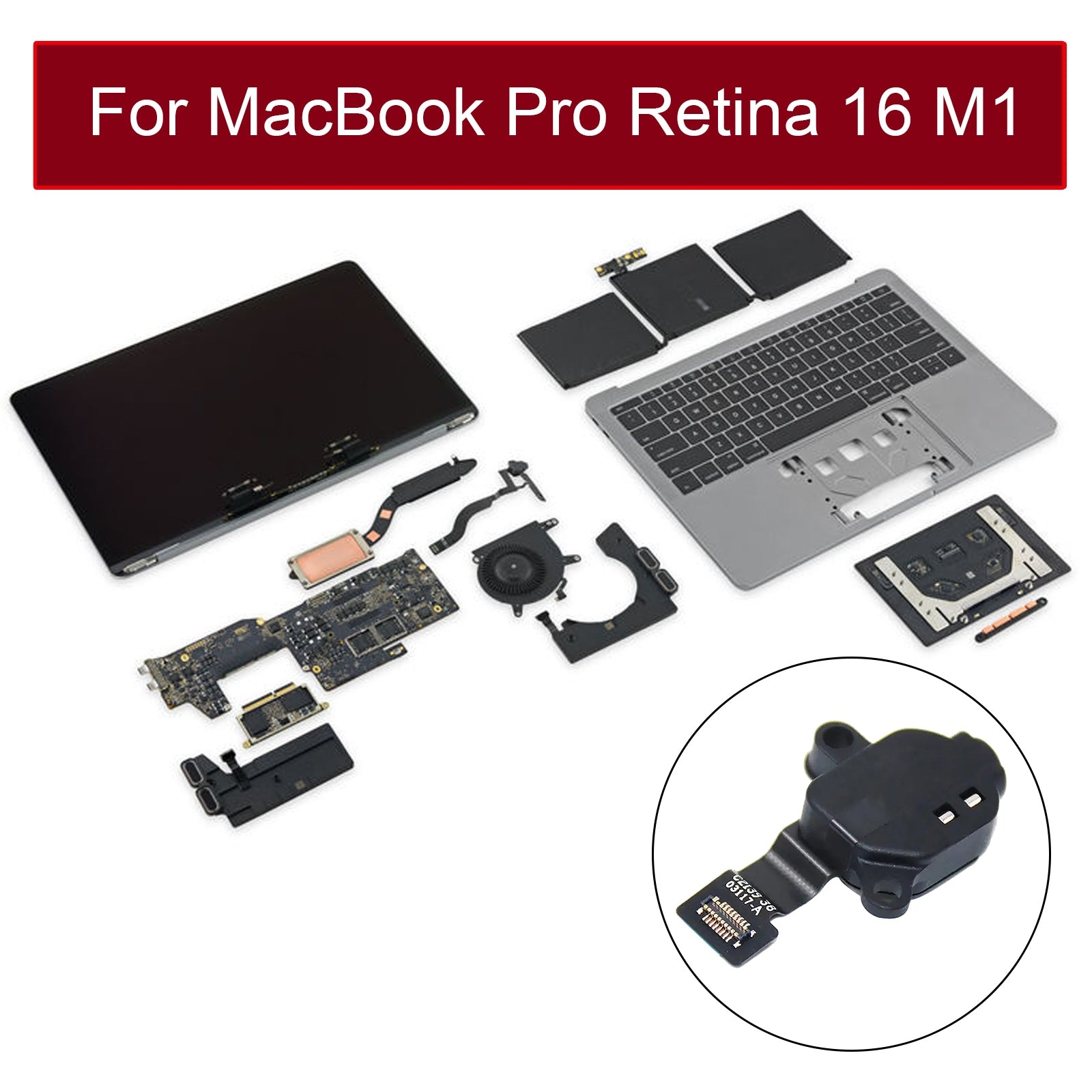 Connecteur casque audio Flex Jack MacBook Pro Retina 16 M1 A2485 EMC3651 2021