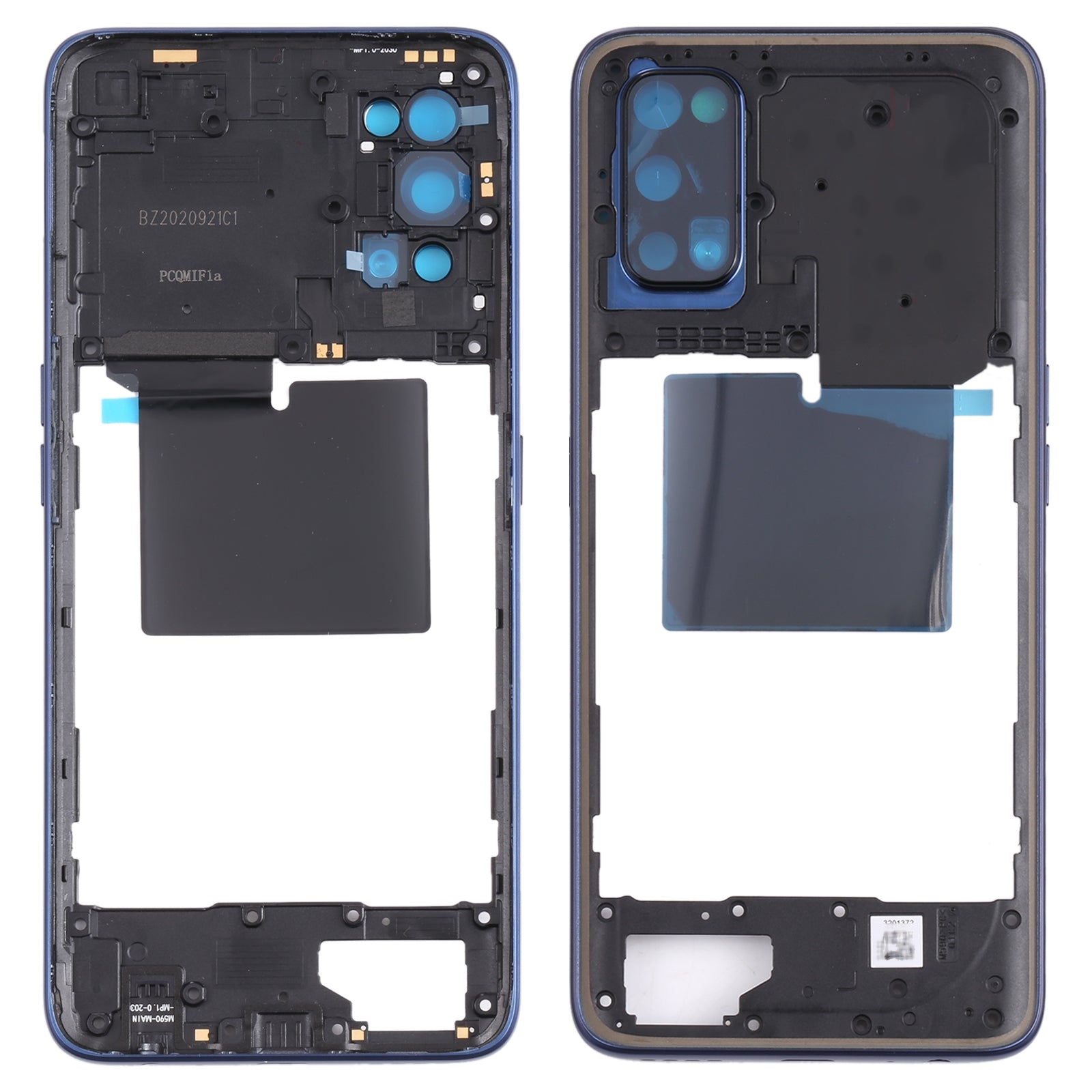 Chasis Marco Intermedio LCD Oppo Realme 7 Pro Azul