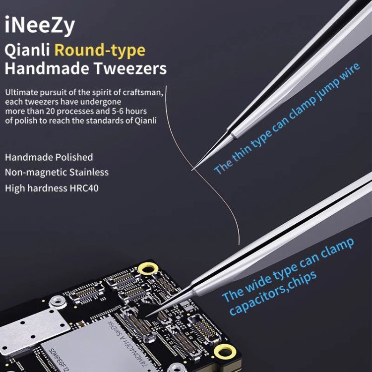 Qianli iNeezy YK-02 Stainless Steel Extra Sharp Coarse Tweezers Pointed Tweezers