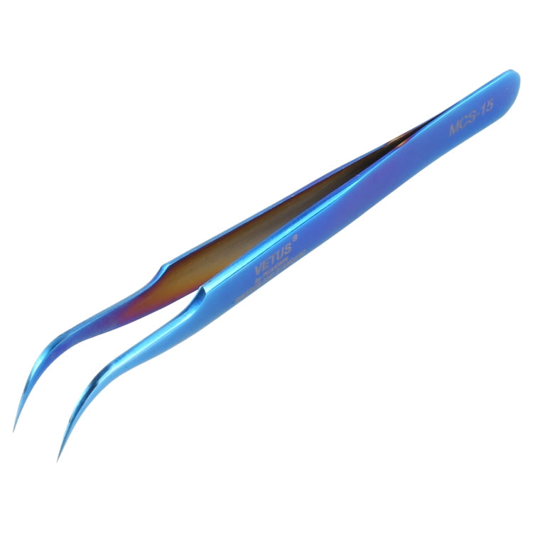 Vetus MCS-15 Bright Blue curved forceps