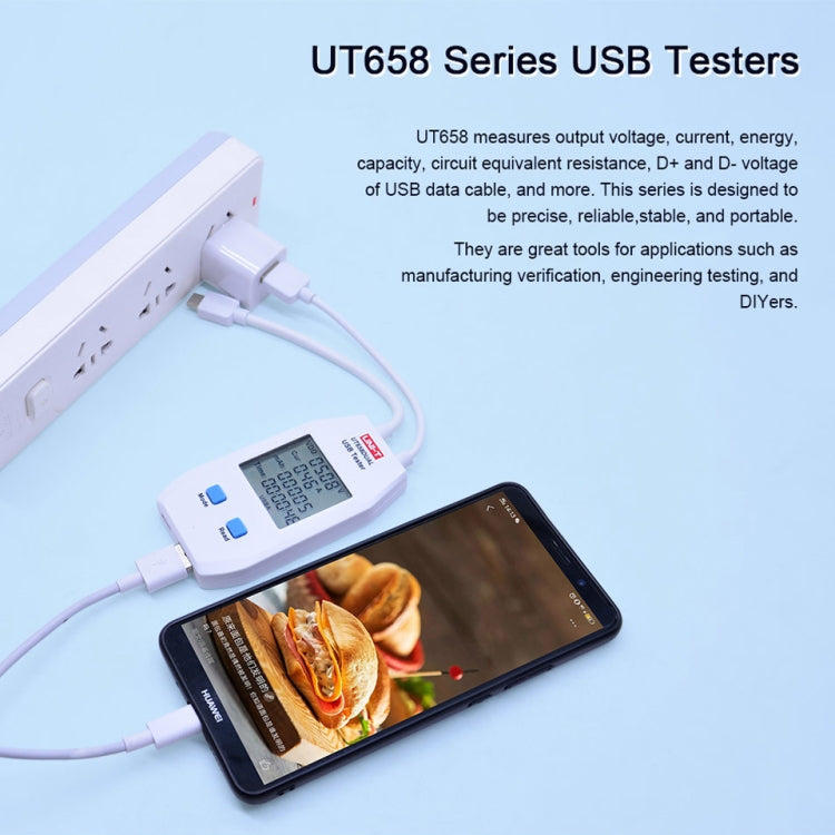 Testeur de voltmètre et ampèremètre USB UNI-T