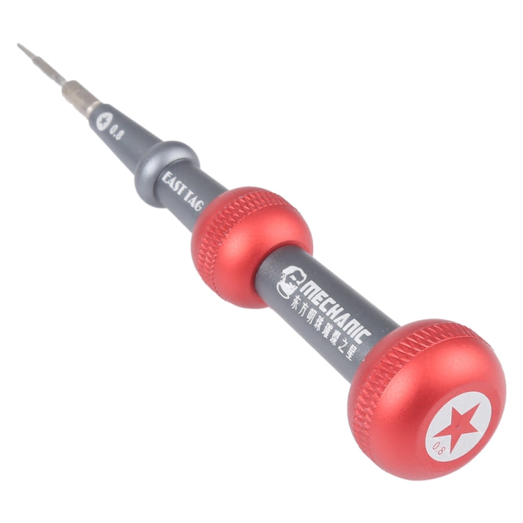 Mechanic East Tag Precision Strong Magnetic Screwdriver Five Star 0.8 (Red)