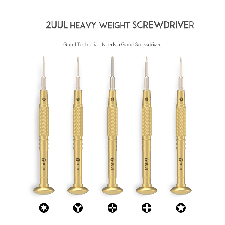 2UUL Brass Handle Heavy Weight Screwdriver Set