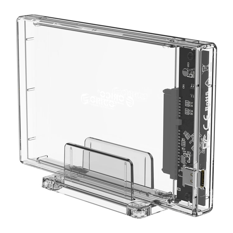 Caja transparente Para Disco Duro de 2.5 pulgadas y 10 Gbps con Soporte
