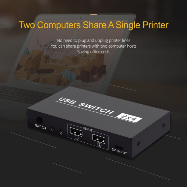 Commutateur USB 2x4 PC avec 2 Ports partageant 4 appareils pour imprimante clavier souris moniteur