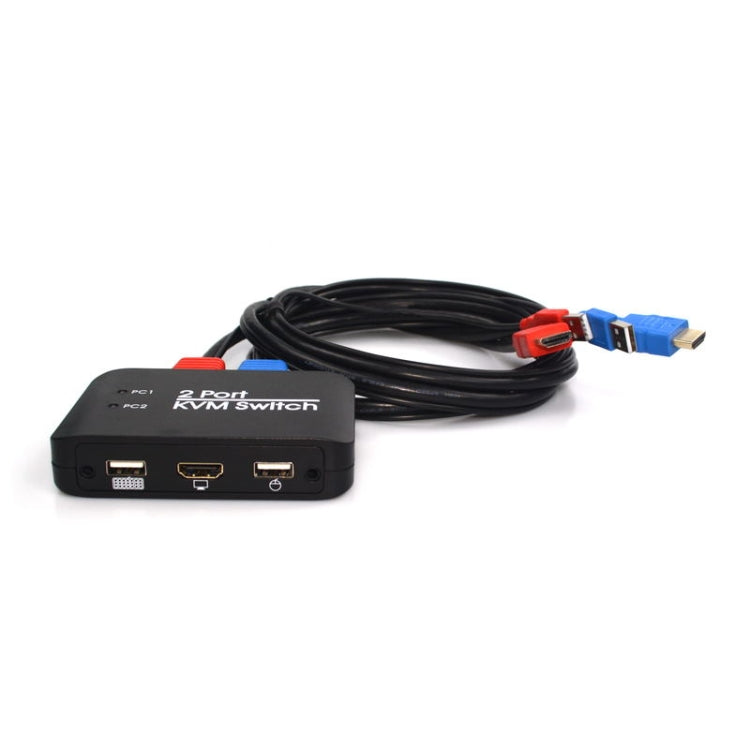 Conmutador conmutador KVM HDMI USB de 2 Puertos con Cable Para monitor Teclado ratón conmutador HDMI Soporte Para lectura de disco en U