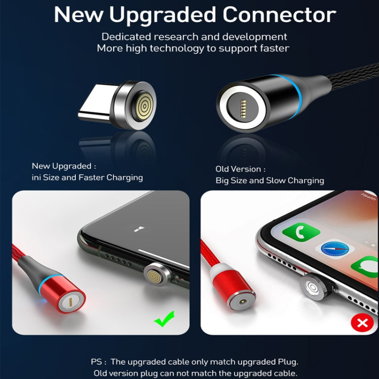 2 in 1 3A USB to 8 Pin + Micro USB Fast Charge + 480Mbps Data Transmission Mobile Phone Magnetic Suction Fast Charge Data Cable Cable Length: 1m ((Red)
