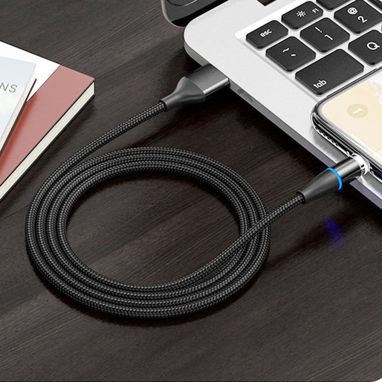 2 in 1 3A USB to 8 Pin + Micro USB Fast Charge + 480Mbps Data Transmission Mobile Phone Magnetic Suction Fast Charge Data Cable Cable Length: 1m ((Silver)