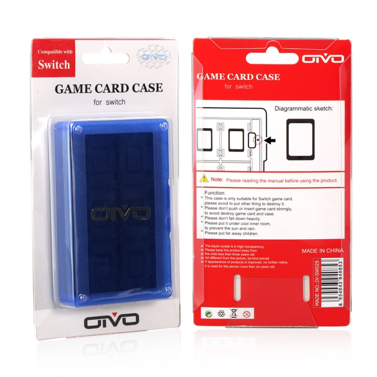OIVO IV-SW029 24IN1 Tarjeta de memoria Tarjeta de almacenamiento Tarjeta de almacenamiento Titular de la caja Para el interruptor Nintendo (Azul)
