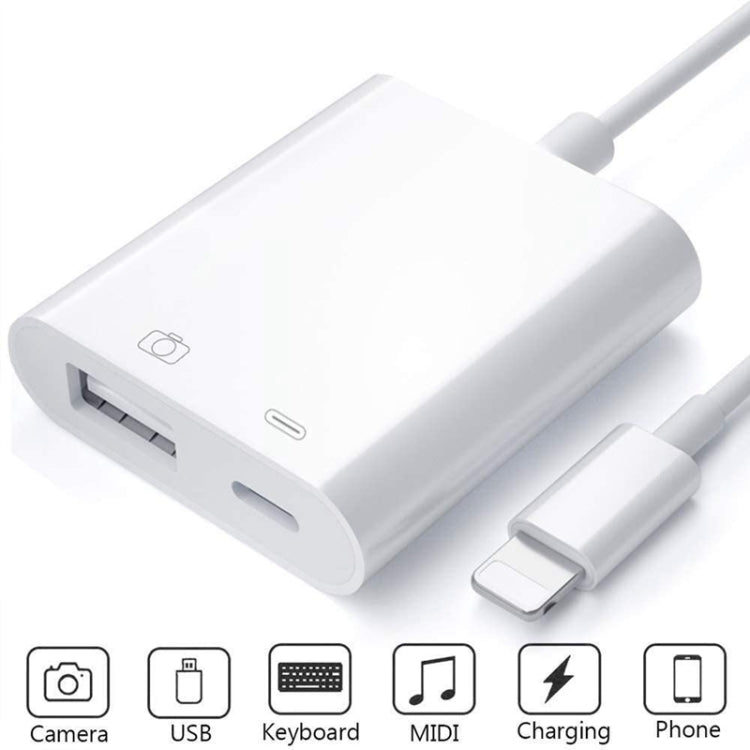 ZS-KL21806 2 en 1 8 pin a USB 3.0 + Cámara USB Leer OTG Adaptador compatible con iOS 13 y arriba del sistema