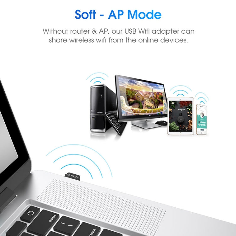 EDUP EP-AC1651 USB WIFI Adapter 650Mbps Dual Band 5G/2.4GHz External Wireless Network Card Wifi Dongle Receiver