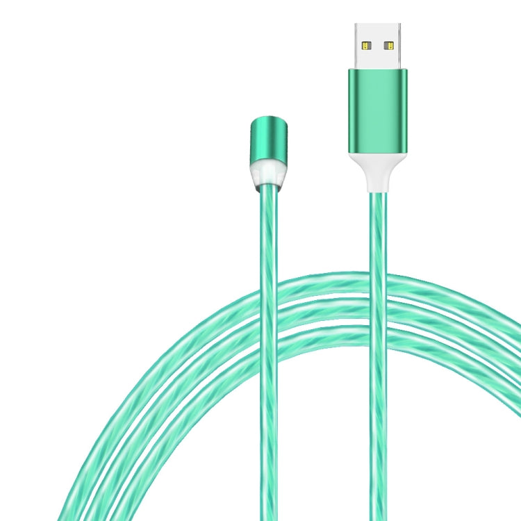 2 en 1 USB vers 8 broches + micro USB magnétique aspiration colorée Streamer câble de charge de téléphone portable Longueur : 1 m (lumière verte)