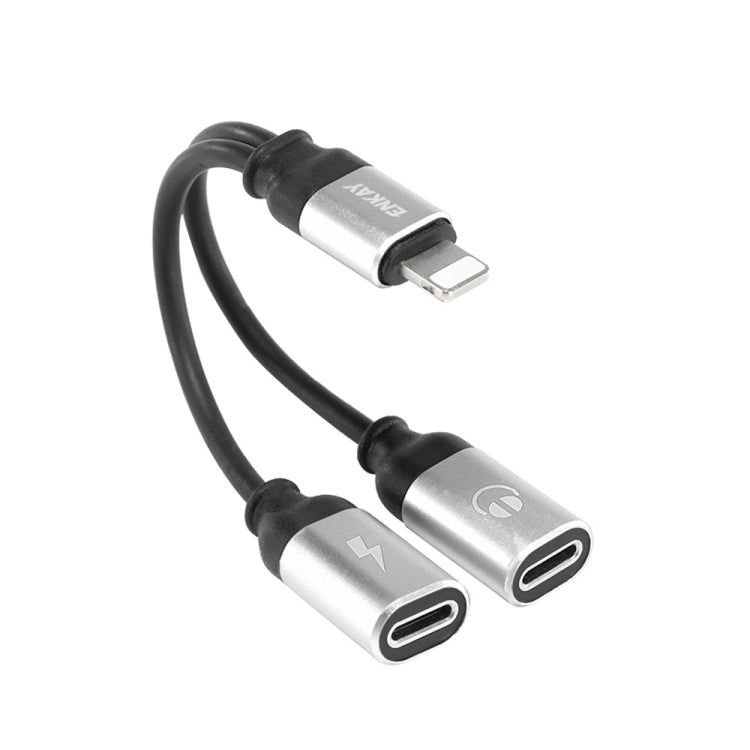 ENKAY ENK-AT104 8 Pin to 8 Pin Aluminum Alloy Adapter Conversion Cable for Listening to Songs (Silver)