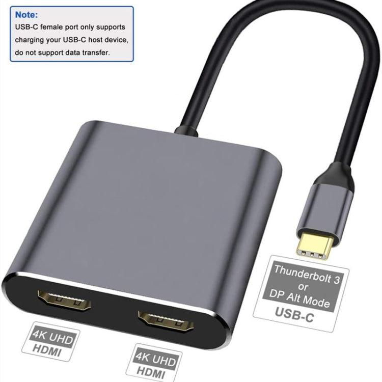 Adaptador ZS-SGSHDMI USB-C / Type-C a HDMI Dual