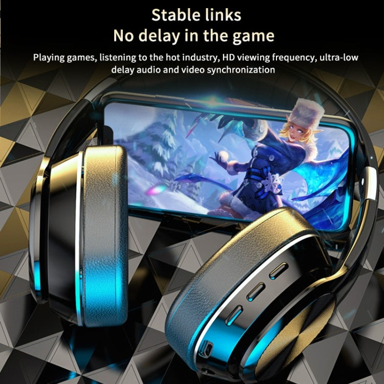 TG VJ320 Bluetooth 5.0 Head-mounted Foldable Wireless Headphones Support TF Card with Microphone (White)