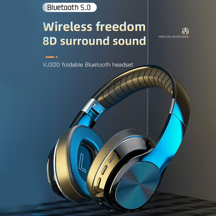 TG VJ320 Bluetooth 5.0 Head-mounted Foldable Wireless Headphones Support TF Card with Mic (Red)