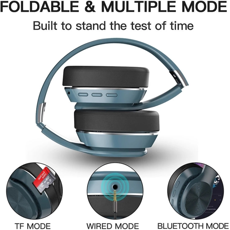TG VJ320 Bluetooth 5.0 Auriculares Inalámbricos plegables montados en la Cabeza que admiten Tarjeta TF con Micrófono (Negro)