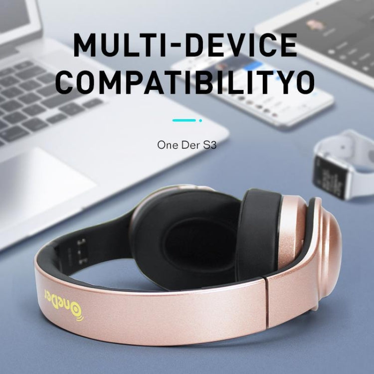 OneDer S3 2 in1 Headphones and Speakers Portable Wireless Bluetooth Headphones with Noise Canceling in Ear Stereo