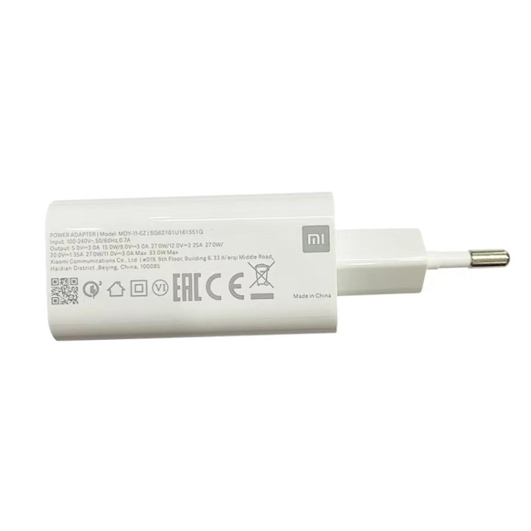 Original Xiaomi MDY-11-EZ 33W USB Fast Charging Charger EU Plug