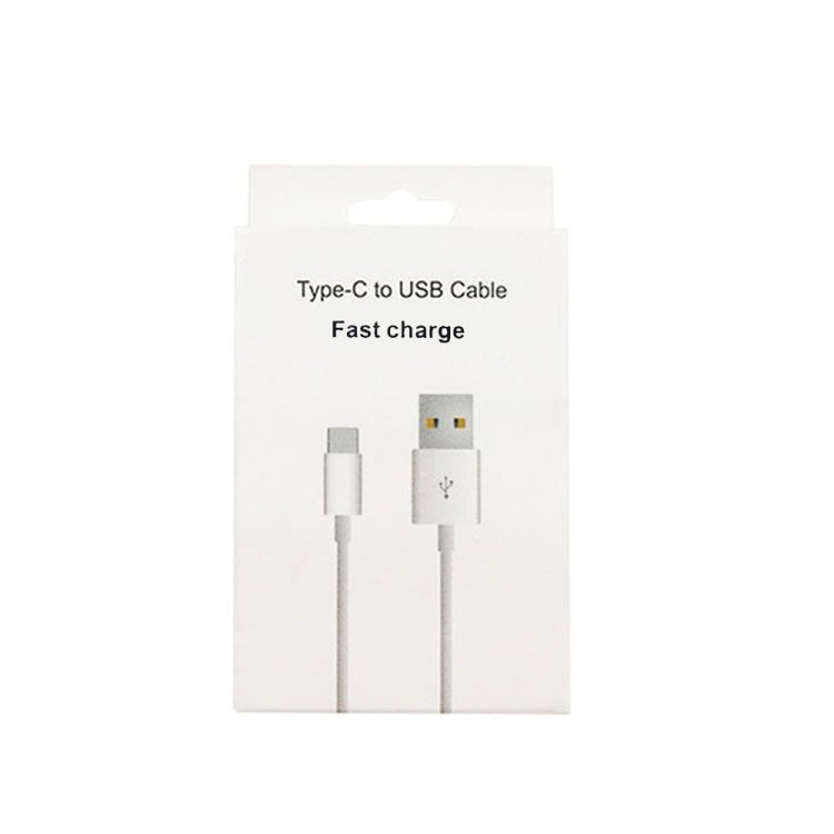 XJ-014 3A USB Male to USB-C / Type-C Male Fast Charging Data Cable length: 1m