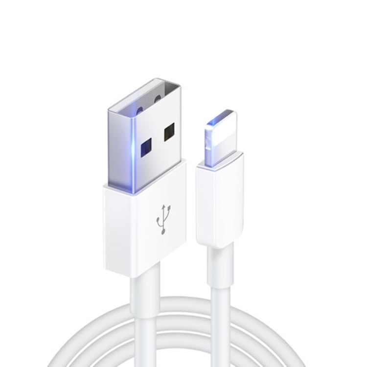 XJ-017 3A USB Male to 8Pin Male Fast Charging Data Cable length: 1m