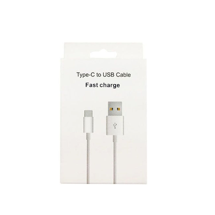 XJ-024 2 PCS USB Male to USB-C / Type-C Male Interface Charging Cable length: 1m
