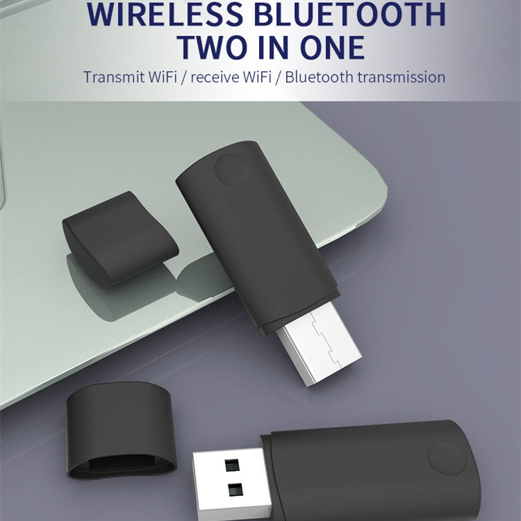 JD-06K 2 en 1 Tarjeta de red Inalámbrica USB Adaptador Bluetooth