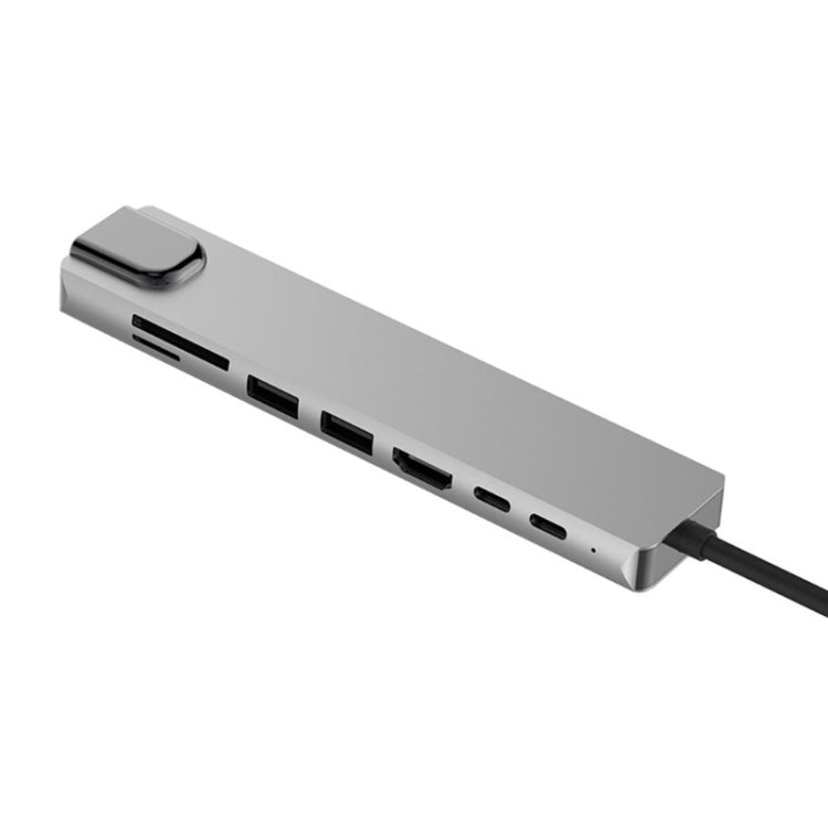 Alliage d'aluminium 8 en 1 MultiD HD USB 3.0 Adaptateur de concentrateur USB-C chargeant l'adaptateur de lecteur de carte SD PD et TF RJ45 pour MacBook Pro Air