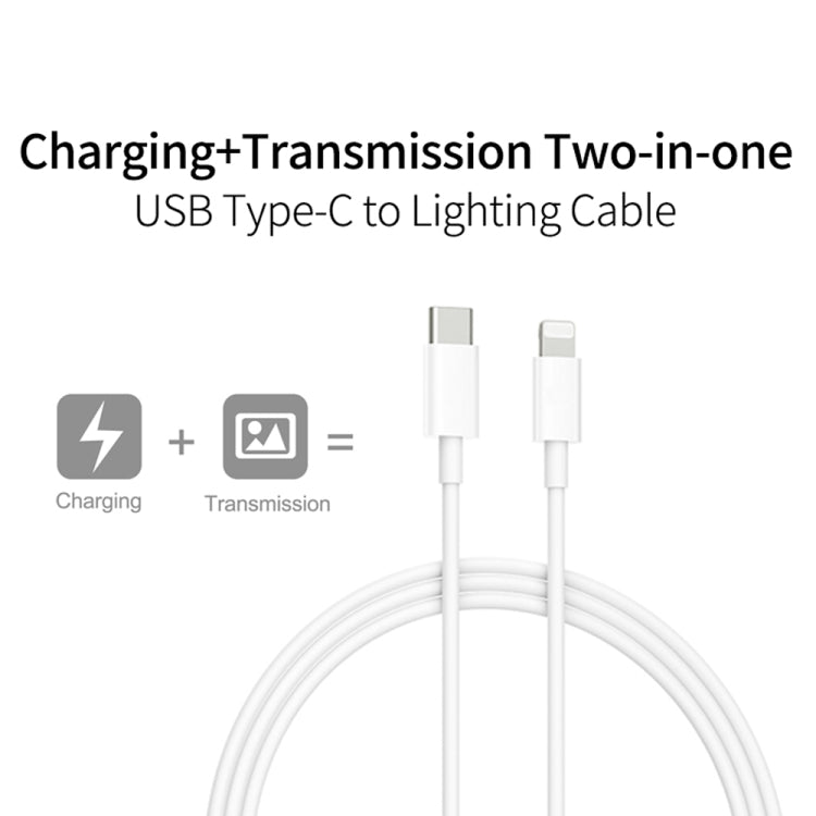 XJ-61 12W USB-C / Tipo-C a 8 PIN PD Cable de Carga Rápida longitud del Cable: 1m