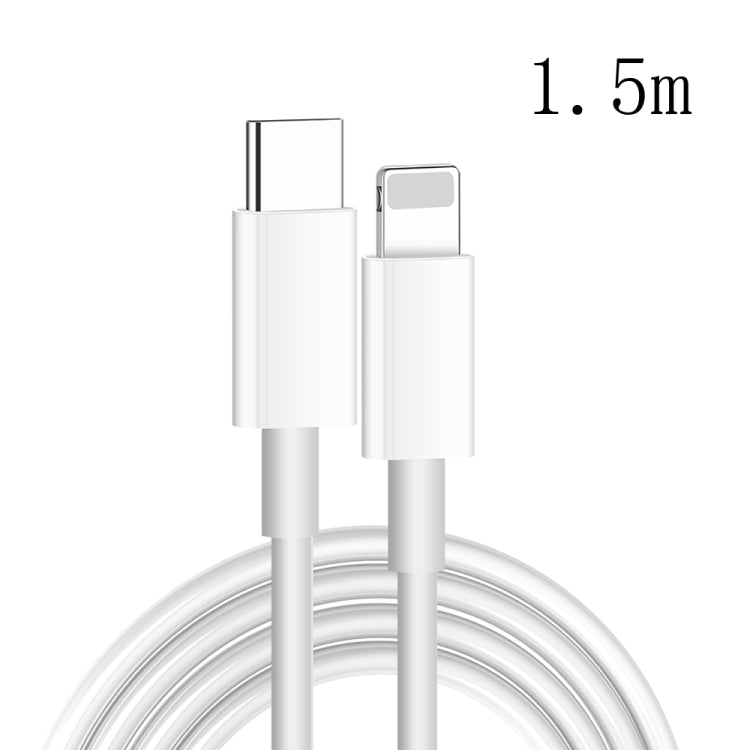XJ-61 12W USB-C / TYPE-C A 8 PIN PD Cable de Carga Rápida longitud del Cable: 1.5m