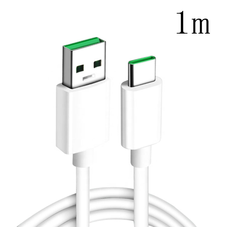 XJ-63 5A USB A Tipo-C Súper Flash Cable de Carga para OPPO Longitud del Cable: 1M